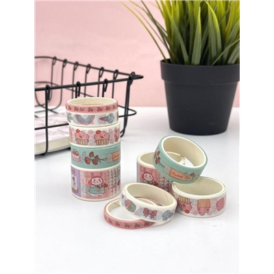 Набор декоративного скотча 10 шт. "Food stories", bunny, шоу-бокс 8 шт.