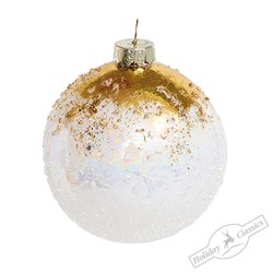Шар "Золоченый жемчуг" (стекло) 8 см