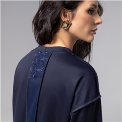 Лонгслив с разрезами на рукавах, Образ решает (синий)