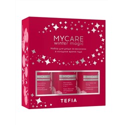 TEFIA Mycare Набор для ухода за волосами в холодное время года: шампунь, крем-бальзам, спрей-антистатик для волос, 300 x 2, 250 мл