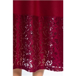 Юбка с кружевом Элегия (бордо) Ю14912-10М