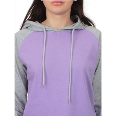 NOE103 VIOLET/GRAY Костюм спортивный женский (хлопок 90%, полиэстер 10%)
