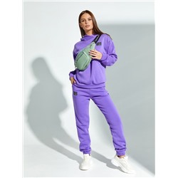 Фиолетовый утепленный костюм с капюшоном