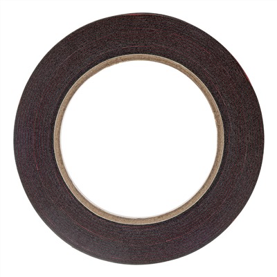 Лента клейкая на вспененной основе, двусторонняя черная усиленная, 9 мм х 5 м Matrix