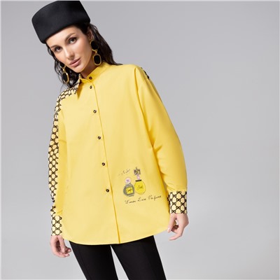 Рубашка дизайнерская, Моя философия – шик (жёлтая)