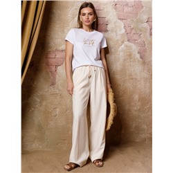 Свободные брюки из плотного лиоцелла на резинке