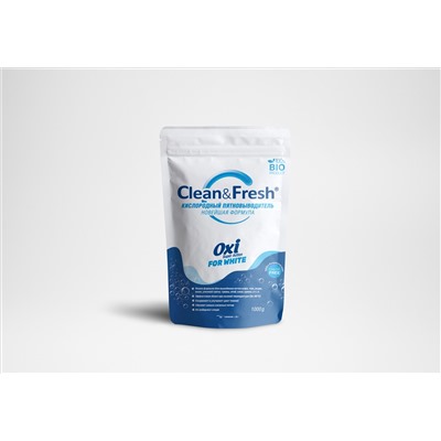 Кислородный пятновыводитель Clean & Fresh Oxi для стирки белого белья, 1000г