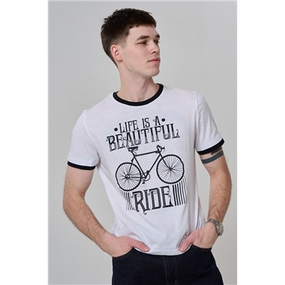 Футболка мужская белая М102