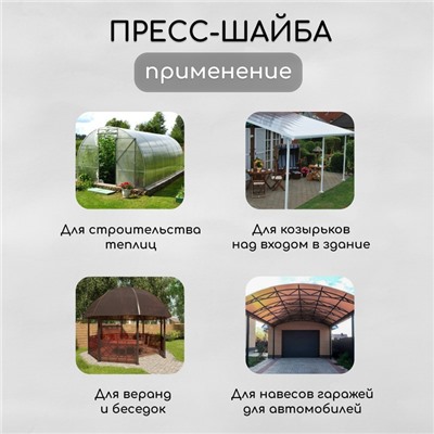 Пресс-шайба, оцинкованная, d=30 мм, без УФ-защиты, набор 100 шт.