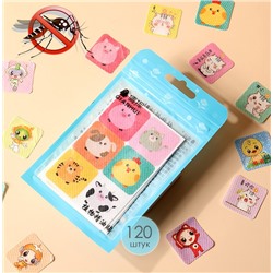 Наклейки от комаров и мошек с рисунками, набор 120 шт.