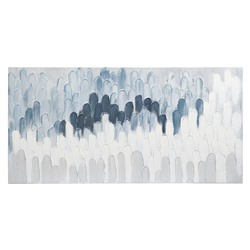 Панно декоративное с ручной росписью By Feel, 140х70 см, серо-голубое