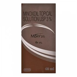 Раствор Миноксидила 3% (60 мл), Morr Minoxidil Topical Solution USP 3%, произв. INTAS