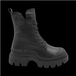 Ботинки из натуральной кожи на меху 6700-2 черные