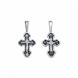 Крест (образ Покрова) из серебра литье частичное чернение