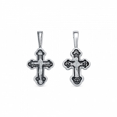 Крест (образ Покрова) из серебра литье частичное чернение