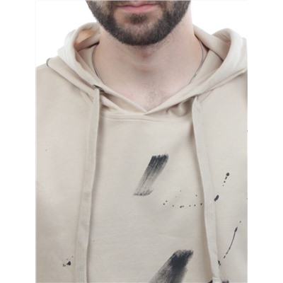 2623 BEIGE Толстовка мужская (75% хлопок, 20% полиэстер, 5% спандекс)