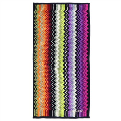 "Missoni-3012" Полотенце махровое 50х90см, плотность 375гр/м2, 100% хлопок, велюр, сиреневый, Bolangde (Китай)