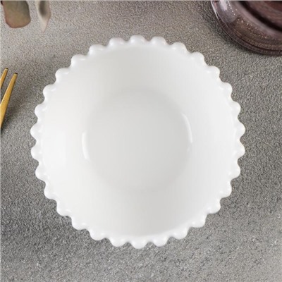 Миска Magistro «Лакомка», 200 мл, d=11 см, фарфор, белая