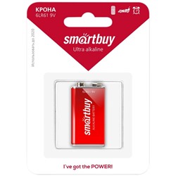 Батарейка SmartBuy MN1604 (6LR61) BC1 алкалиновая, Крона