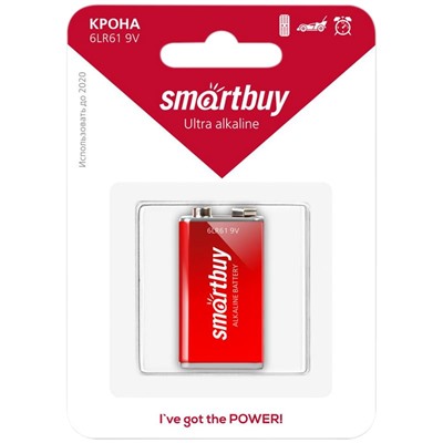 Батарейка SmartBuy MN1604 (6LR61) BC1 алкалиновая, Крона