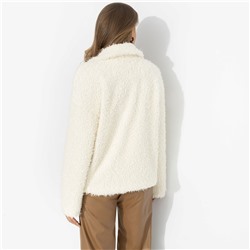 Полупальто на подкладе, Слишком заметна (белый шоколад, oversize, 50-56, нью)