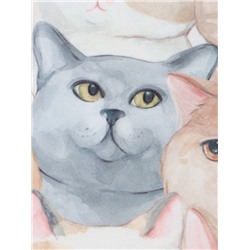 Плед Этель "Cozy cats", 75х100 см, 100% полиэстер, флис