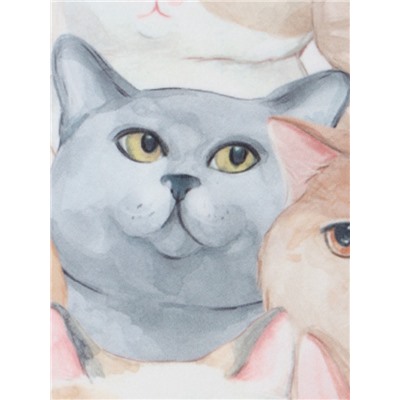 Плед Этель "Cozy cats", 75х100 см, 100% полиэстер, флис