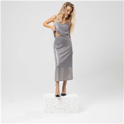 Юбка с пайетками на подкладе, Сияние гламура (royal silver)