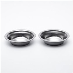 Набор из 2 мисок на подставке, 2×100 мл, чёрная подставка