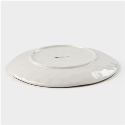 Тарелка Доляна «Космос», d=21.2 см, фарфор, белая, синяя