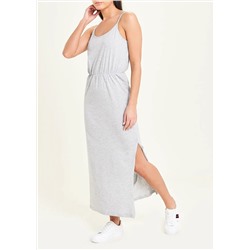 Grey Sleeveless Jersey Maxi Dress