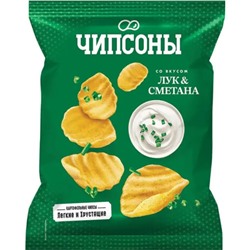 Чипсы Чипсоны со вкусом сметаны и лука 90 г/ КДВ