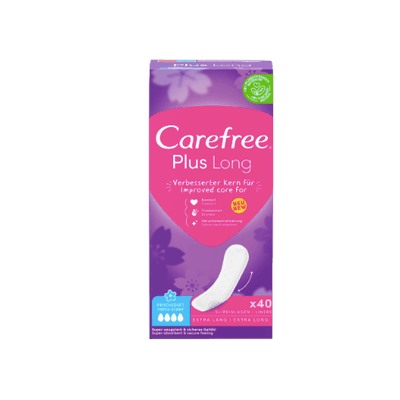 Carefree Slipeinlage Plus Long mit Frischeduft, 40 St, Карефри Прокладки ежедневные удлиненные Плюс с ароматом, 40 шт, 2 упаковки (80 шт)