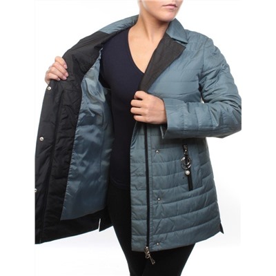 BM10301 GRAY/TURQUOISE Куртка демисезонная женская (50 гр. синтепон)