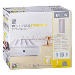 Надувной матрас 99х191х30см "Prestige" с USB насосом 5V, до 136кг, 64177 INTEX не товарный вид