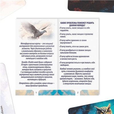Метафорические ассоциативные карты «Полёт моей души», 50 карт (7х12 см), 16+