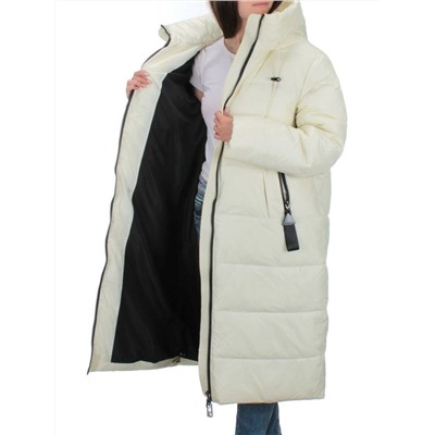H-2208 WHITE Пальто зимнее женское (200 гр .холлофайбер)