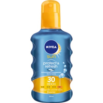 NIVEA SUN Спрей для загара Protect и Refresh transparent LSF 30, 200 мл