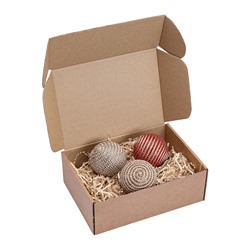 Набор елочных украшений Rustic diamonds из коллекции New Year Essential, 3 шт.