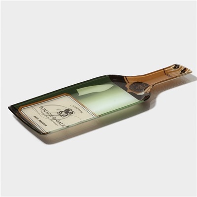 Блюдо сервировочное стеклянное Доляна «Игристое», 34.5×11.5×1.5 см