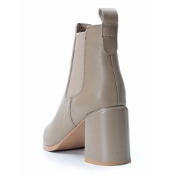 01-PCT169-3 DK. BEIGE Ботинки Челси демисезонные женские (натуральная кожа, байка)