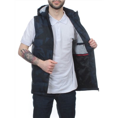 2122 DK. BLUE Жилет мужской (100 гр. синтепон)