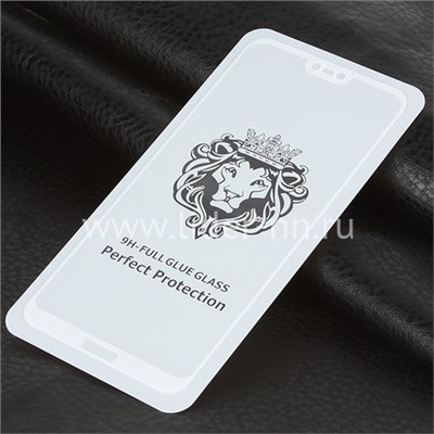 Защитное стекло на экран для Huawei P20 Lite 5-10D (без упаковки) белое