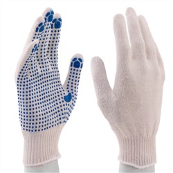 Перчатки х/б, ПВХ покрытие, "Точка", 10 класс