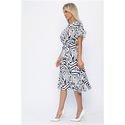 Платье Кристи (черно-белое) П13871-35М