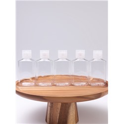 Бутылочка для хранения, 65 мл, фасовка 5 шт., прозрачная