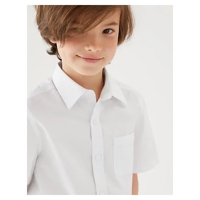 2pk Boys' Cotton Regular Fit School Shirts (2-18 Yrs)