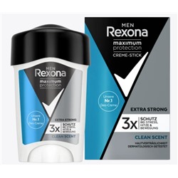 Rexona Antitranspirant DEOCREME Men Maximum Protection Clean Scent Дезодорант антиперспирант сухой крем, 45 мл