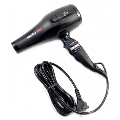 BaByliss Профессиональный фен для волос / PRO Tiziano BAB6310RE, 2100 Вт, черный