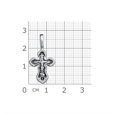 Крест из серебра литье частичное чернение